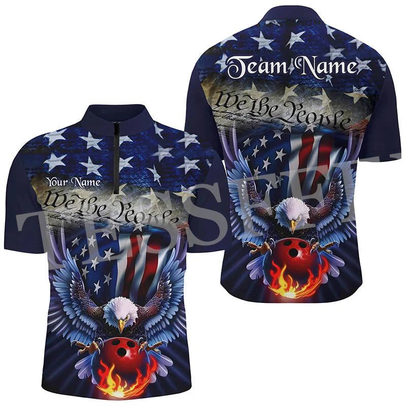 Short Sleeve Bowling Shirt Retro - Kemeja Polo ritsleting Harajuku musim panas