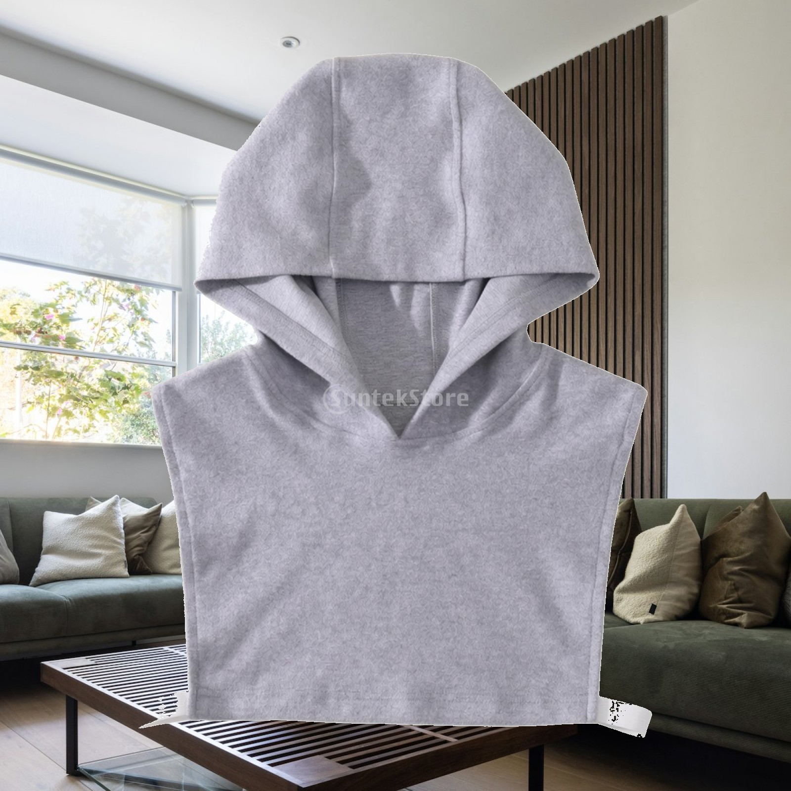 Shirts - Rompi tanpa lengan berkerah hoodie berbahan