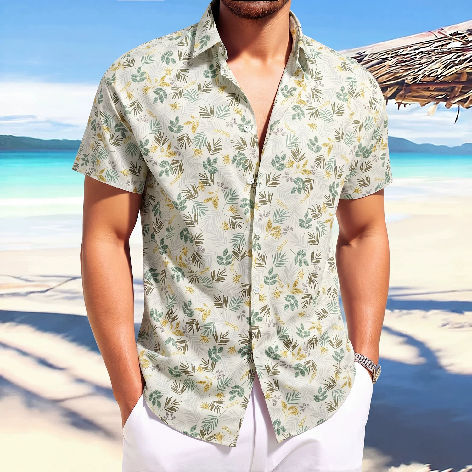 Pakaian Liburan Pria Kemeja Ha - Vintage Hawaiian Floral Shirt ulasan dan harga