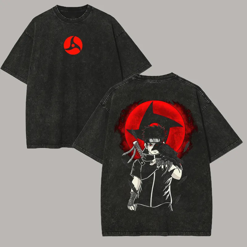 Kaos Naruto Shisui Uchiha, Mot - Acid Wash Vintage Graphic T Shirt ulasan dan harga