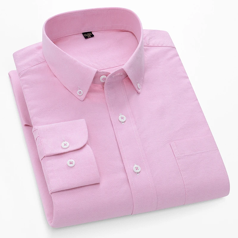 Kemeja Lengan Panjang Oxford K - Oxford Cotton Casual Shirt Business ulasan dan harga