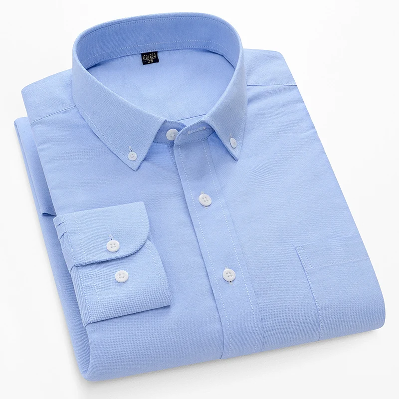 Kemeja Lengan Panjang Oxford K - Oxford Cotton Casual Shirt Business ulasan dan harga