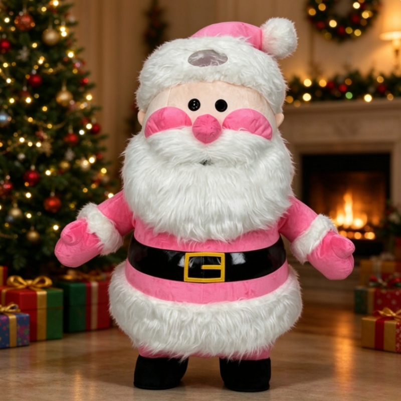 Kostum Maskot Santa Claus Mera - Suits ulasan dan harga