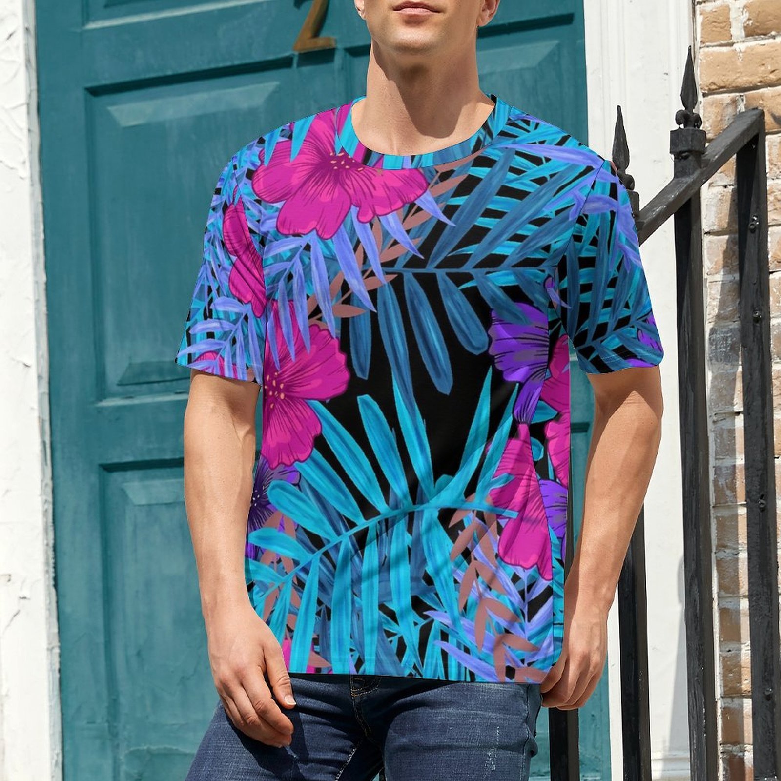 Kaos Oversize, Kaos Motif Bung - Vintage Hawaiian Floral Shirt ulasan dan harga